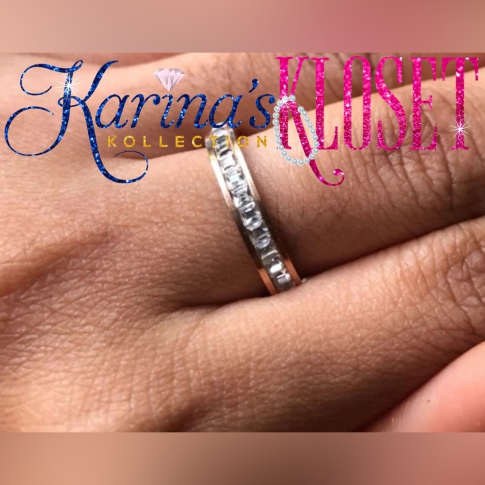 Rose Gold Princess Eternity Band Ring 💕 Stainless Steel 💕